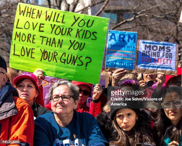 Washington, D.C. Hundreds of thousands protest against NRA on Pennsylvania Avenue during 'March for Our Lives' Rally, Washington D.C..
