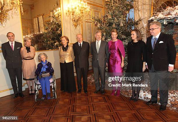 Prince Lorenz of Belgium, Princess Astrid of Belgium, Queen Fabiola of Belgium, Queen Paola of Belgium, King Albert of Belgium, Prince Philippe of...