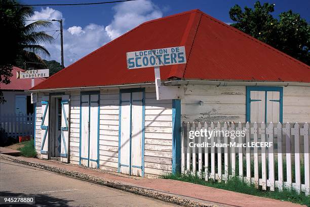 West indies guadeloupe les saintes terre de haut creole house housing steet antilles guadeloupe les saintes terre de haut case creole habitat rue.