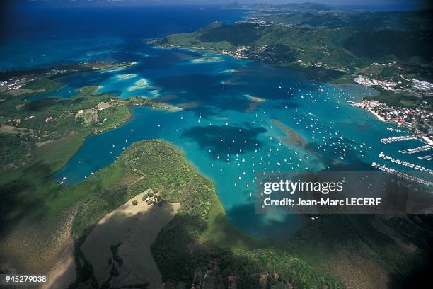 West indies martinique aerial view marin bay landscape antilles martinique vue aerienne baie du marin paysage.