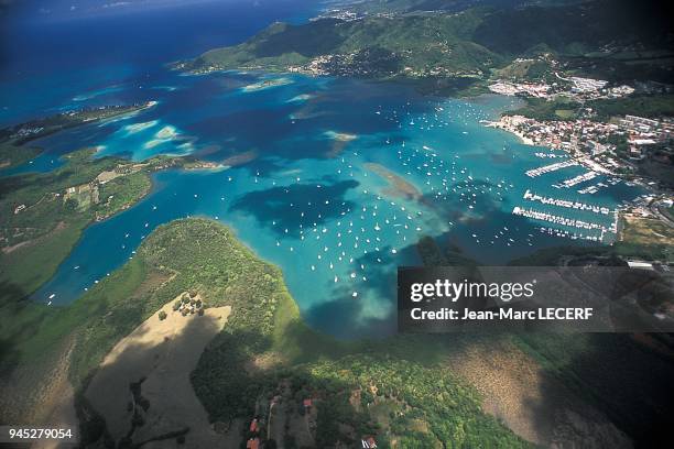 West indies martinique aerial view marin bay landscape antilles martinique vue aerienne baie du marin paysage.