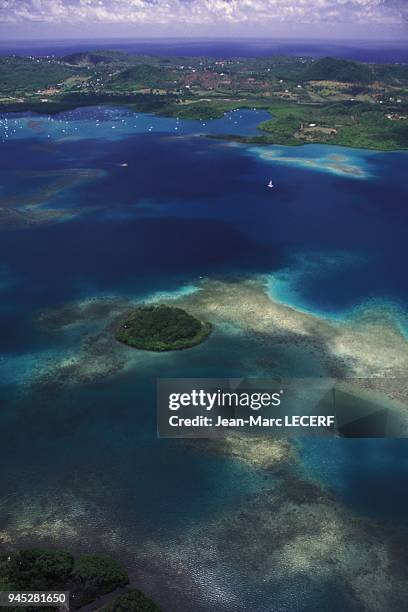 West indies martinique aerial view marin bay landscape antilles martinique vue aerienne baie du marin paysage.