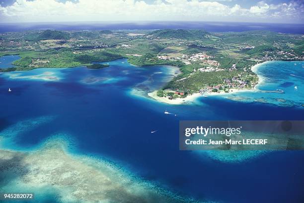 West indies martinique aerial view marin bay landscape antilles martinique vue aerienne baie du marin paysage.