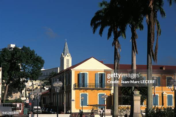 West indies guadeloupe pointe a pitre housing house balcony architecture antilles guadeloupe pointe a pitre maison balcon habitat architecture.