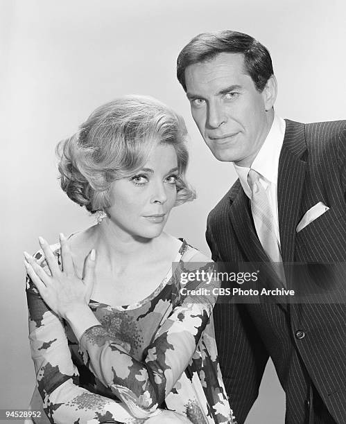 Impossible gallery session photo featuring from left, Barbara Bain as Cinnamon Carter and Martin Landau as Rollin Hand, April 11, 1967.
