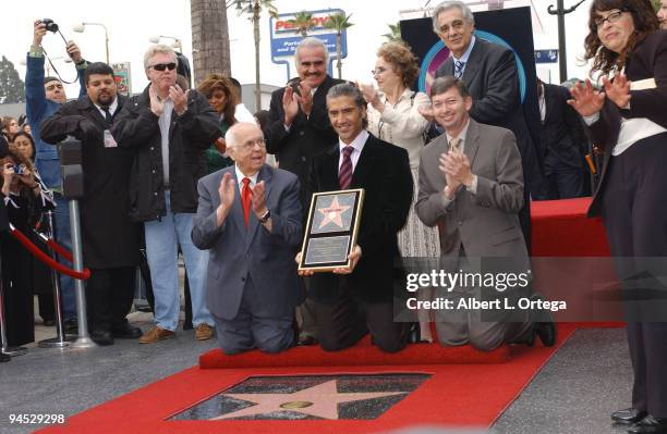 Vicente Fernandez, Cuca Fernandez, Placido Domingo, Johnny Grant, Alejandro Fernandez and Leron Gubler