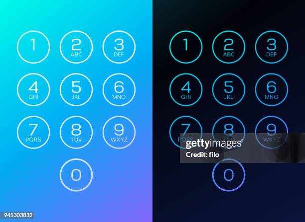 stockillustraties, clipart, cartoons en iconen met kiezen nummers interface - keypad