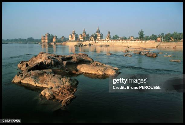 Vue g?n?rale d'Orchha, Inde du nord.