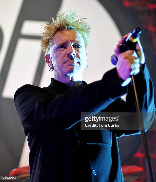 John Lydon of Public Image Ltd. Performs at Leeds O2 Academy on December 16, 2009 in Leeds, England.