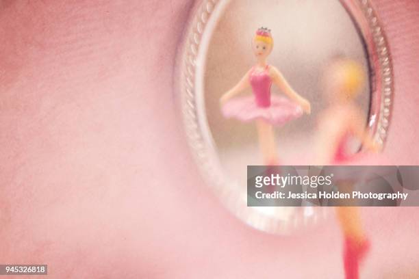 music box dancer in mirror - music box stock pictures, royalty-free photos & images