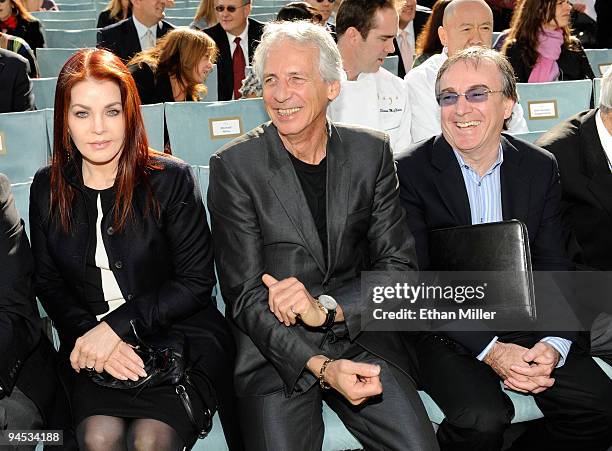 Actress Priscilla Presley, Cirque du Soleil Senior Vice President of Creative Content Gilles Ste-Croix and Cirque du Soleil President and CEO Daniel...