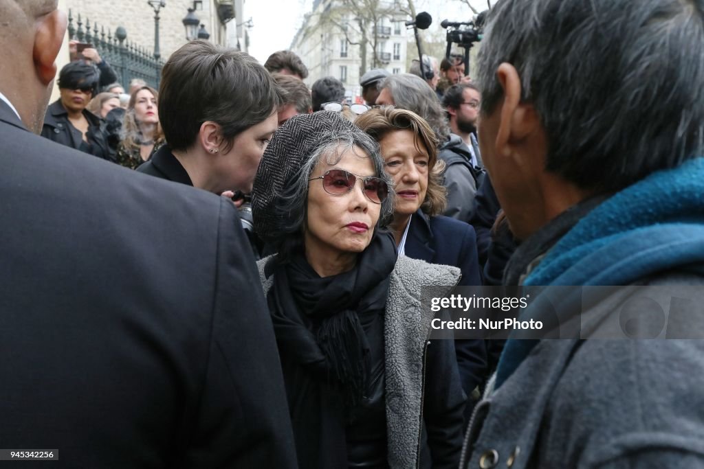 Funeral Of French Singer Jacques Higelin In Paris