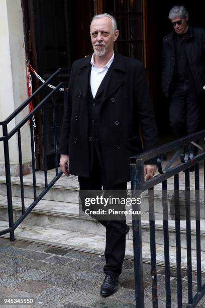 Tom Novembre attends the tribute to Jacques Higelin at Le Cirque d'Hiver on April 12, 2018 in Paris, France.