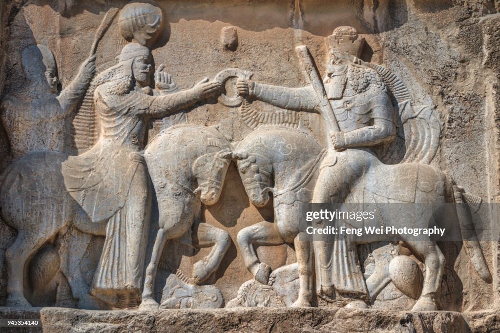 Stone Relief, Naqsh-e Rustam (Necropolis), Fars Province, Iran