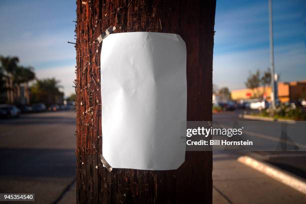 blanks posters in urban environments - utility pole stock pictures, royalty-free photos & images