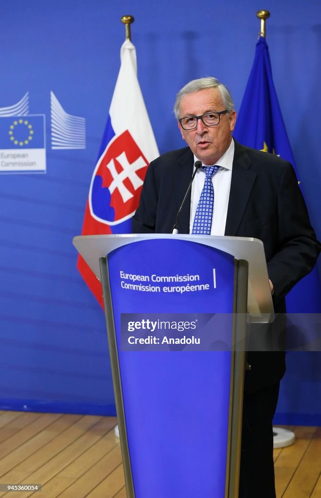 Peter Pellegrini - Jean-Claude Juncker joint press conference in Brussels