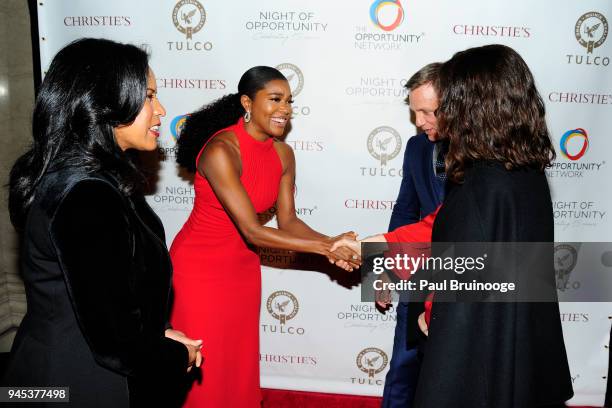 Michelle Ebanks, Gabrielle Union, Daniel Craig and Rachel Weisz attend The Opportunity Network's 11th Annual Night of Opportunity Gala at Cipriani...