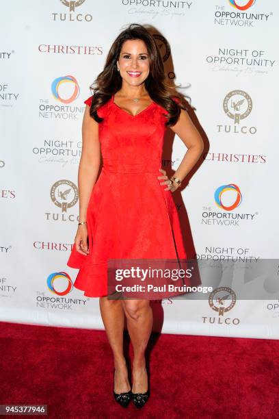 Gigi Stone Woods attends The Opportunity Network's 11th Annual Night of Opportunity Gala at Cipriani Wall Street on April 9, 2018 in New York City.