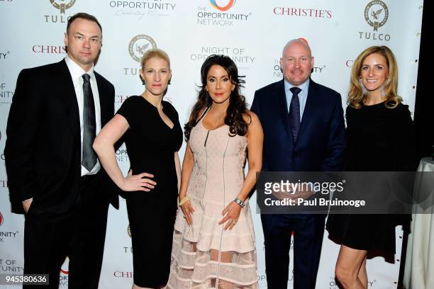 Thomas Tull, Jessica Pliska, Alba Tull, Daniel O'Keefe and Sarah O'Keefe attend The Opportunity Network's 11th Annual Night of Opportunity Gala at...