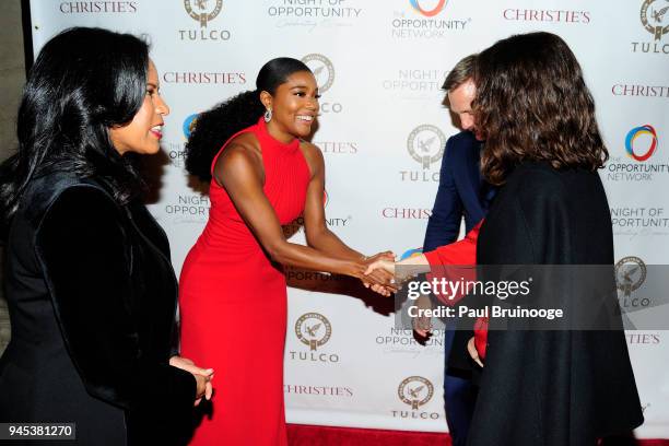 Michelle Ebanks, Gabrielle Union, Daniel Craig and Rachel Weisz attend The Opportunity Network's 11th Annual Night of Opportunity Gala at Cipriani...