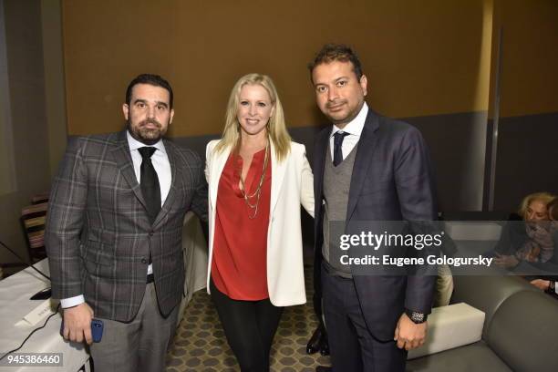 Seth Semilof, Cheryl Casone and Kamal Hotchandani attend the Haute Residence 2018 Luxury Real Estate Summit at CORE: Club on April 12, 2018 in New...