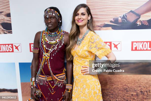 Spanish model Ariadne Artiles presents project Maasai by Pikolinos on April 12, 2018 in Madrid, Spain.