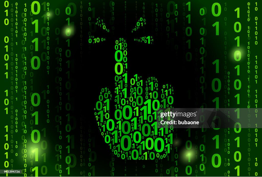 Pointing Hand Binary Code Vector Pattern Background High-Res Vector ...