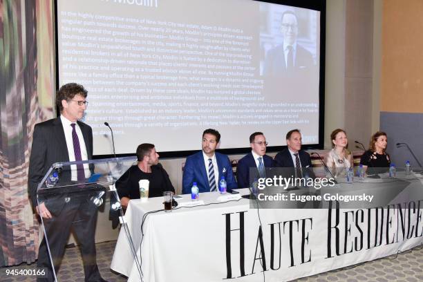 Peter Grant, Aaron Kirman, Jeff Miller, Adam Modlin, Richard Steinberg, Olivia Hsu Descker, and Lisa Lippman attend the Haute Residence 2018 Luxury...