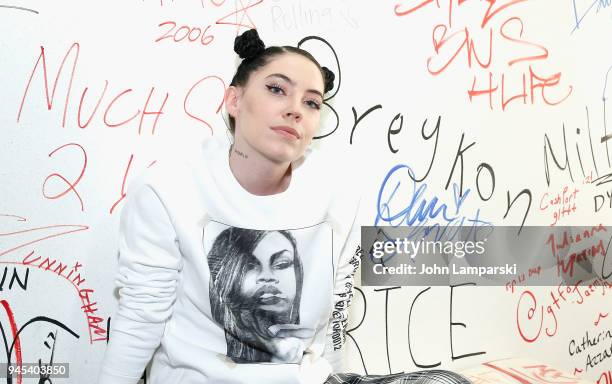 Musician Bishop Briggs visits Music Choice at Music Choice on April 12, 2018 in New York City.