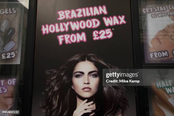 Brazilian Hollywood Waxing salon in London, England, United Kingdom.