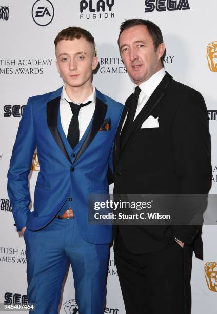 Ali Milner Ineson and Ralph Ineson attend the British Academy Game Awards held at the Troxy on April 12, 2018 in London, England.