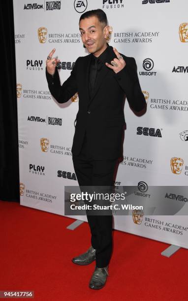 Tameem Antoniades attends the British Academy Game Awards held at the Troxy on April 12, 2018 in London, England.