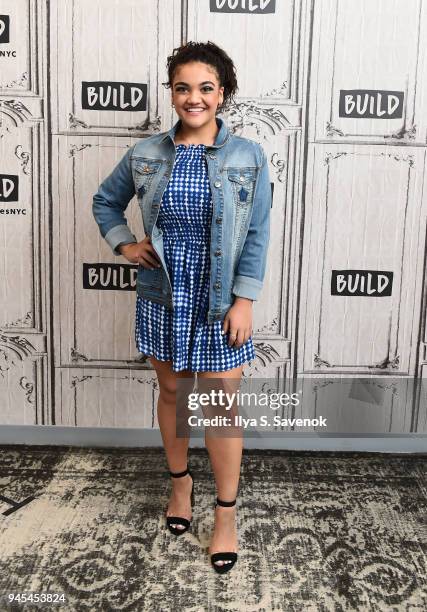 Olympic gymnast, Laurie Hernandez visits Build Series at Build Studio on April 12, 2018 in New York City.