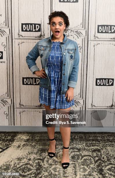 Olympic gymnast, Laurie Hernandez visits Build Series at Build Studio on April 12, 2018 in New York City.