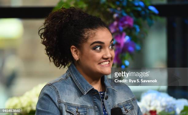 Olympic gymnast, Laurie Hernandez visits Build Series at Build Studio on April 12, 2018 in New York City.