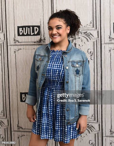 Olympic gymnast, Laurie Hernandez visits Build Series at Build Studio on April 12, 2018 in New York City.