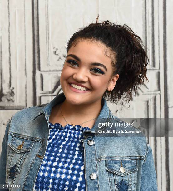 Olympic gymnast, Laurie Hernandez visits Build Series at Build Studio on April 12, 2018 in New York City.