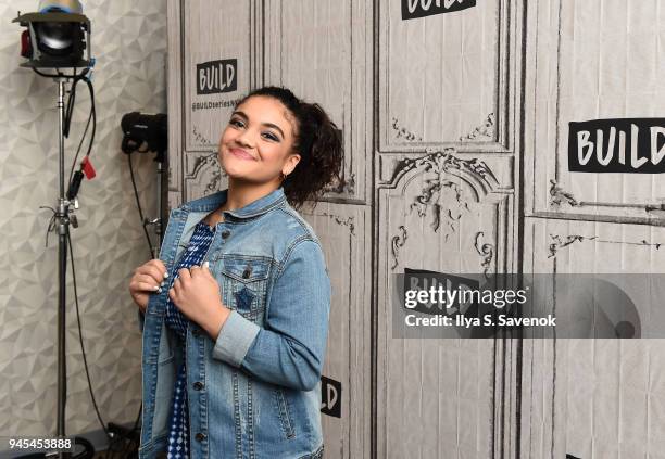 Olympic gymnast, Laurie Hernandez visits Build Series at Build Studio on April 12, 2018 in New York City.