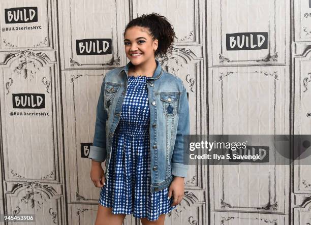 Olympic gymnast, Laurie Hernandez visits Build Series at Build Studio on April 12, 2018 in New York City.