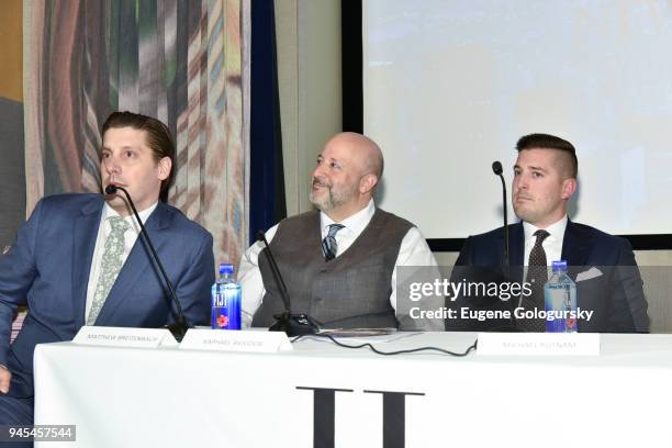 Matthew Breitenbach, Raphael Avigdor, and Michael Putnam attend the Haute Residence 2018 Luxury Real Estate Summit at CORE: Club on April 12, 2018 in...