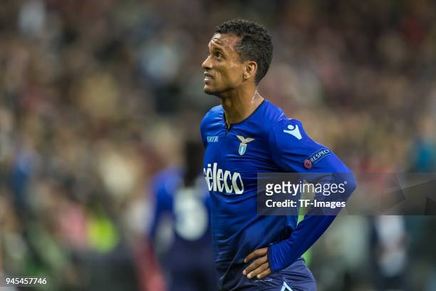 Nani of Lazio Roma looks dejected after the UEFA Europa League quarter final leg two match between RB Salzburg and Lazio Roma at Red Bull Arena on...