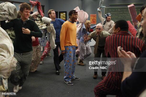 Pillows and Blankers" Episode 314 -- Pictured: Donald Glover as Troy, Jim Rash as Dean Pelton --