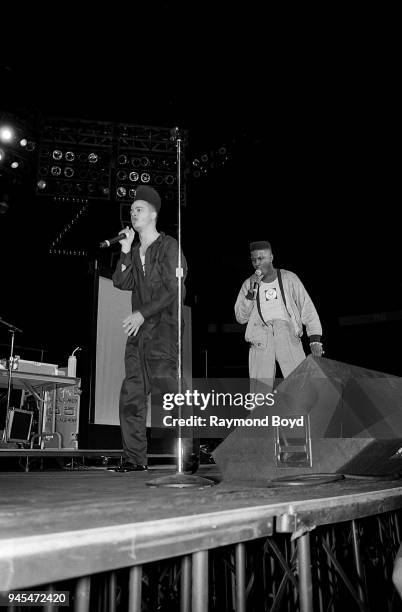 Rappers Kid and Play from Kid 'n Play performs at Kemper Arena in Kansas City, Missouri in June 1989.