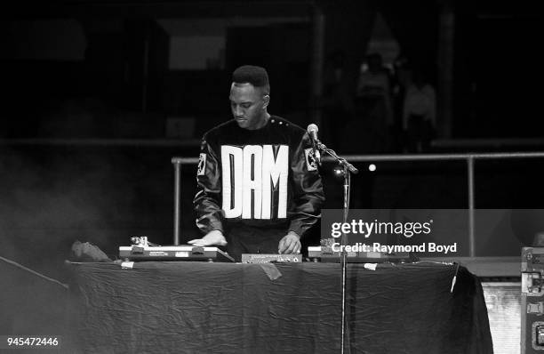 Wiz, deejay for rappers Kid 'n Play performs at Kemper Arena in Kansas City, Missouri in April 1989.