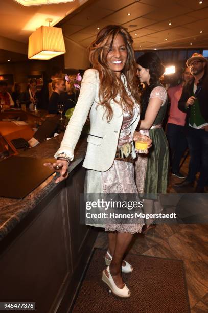 Nadja Abd el Farrag attends Trachtentrends 2018 at Sheraton on April 12, 2018 in Munich, Germany.