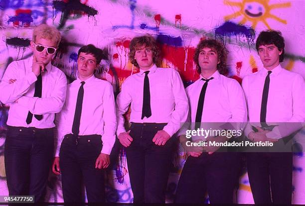 The singer-songwriter Enrico Ruggeri and the Decibel. 1980