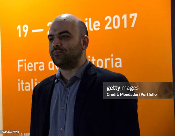 Italian writer Roberto Saviano attends the first edition of Tempo di Libri, a bookfair organised by Fabbrica del Libro, a company incorporated by...