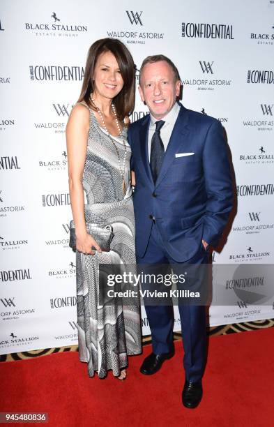 Alina Mardesich and editor in chief of Los Angeles Confidential Spencer Beck attend Los Angeles Confidential magazine celebrates its Women of...