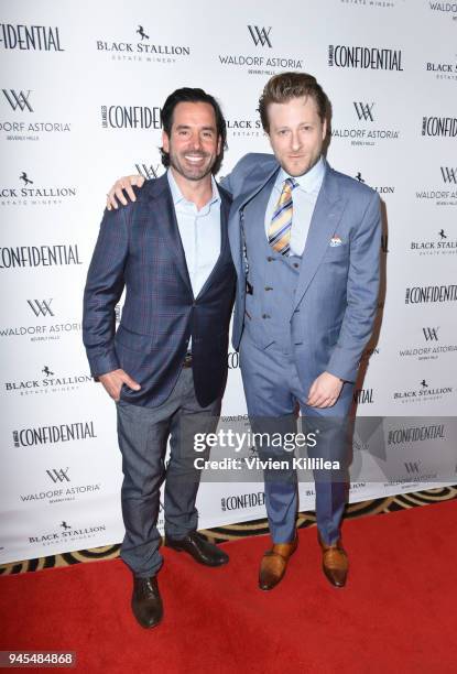 Publisher at Modern Luxury Media Chris Gialanella and Justin Cross attend Los Angeles Confidential magazine celebrates its Women of Influence issue...