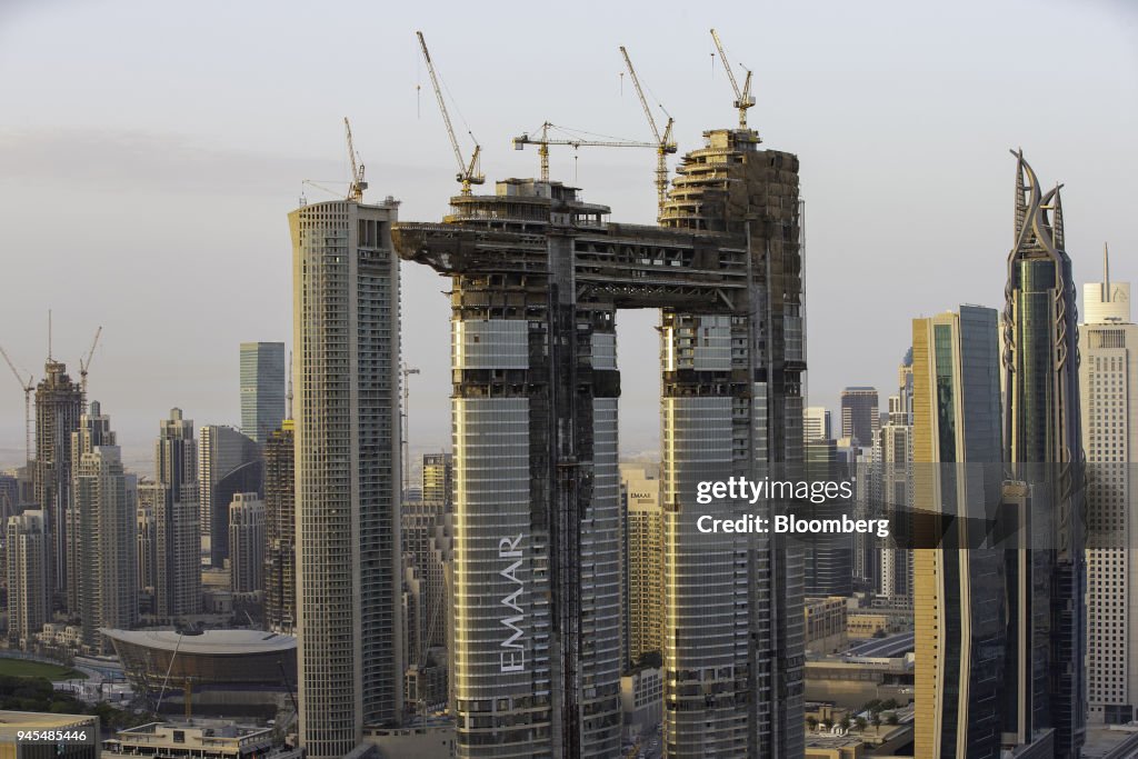 Dubai Real Estate And City Skyline As Gulf Economies Slow Down